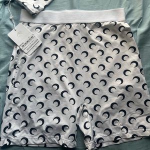 New Season Marine Serre White Biker Shorts